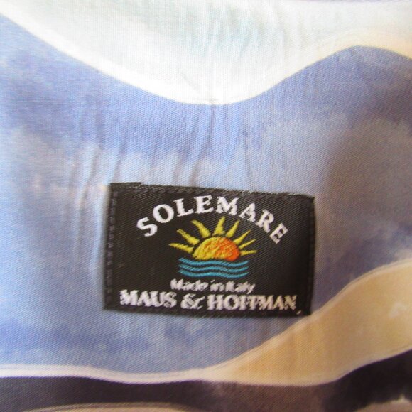 Solemare Maus & Hoffman Mens XL Button Up Shirt All Over Print Sea Sand - Picture 2 of 10